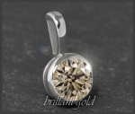 Brillant 585 Gold Gleiter 0,72ct, cognac, VS2